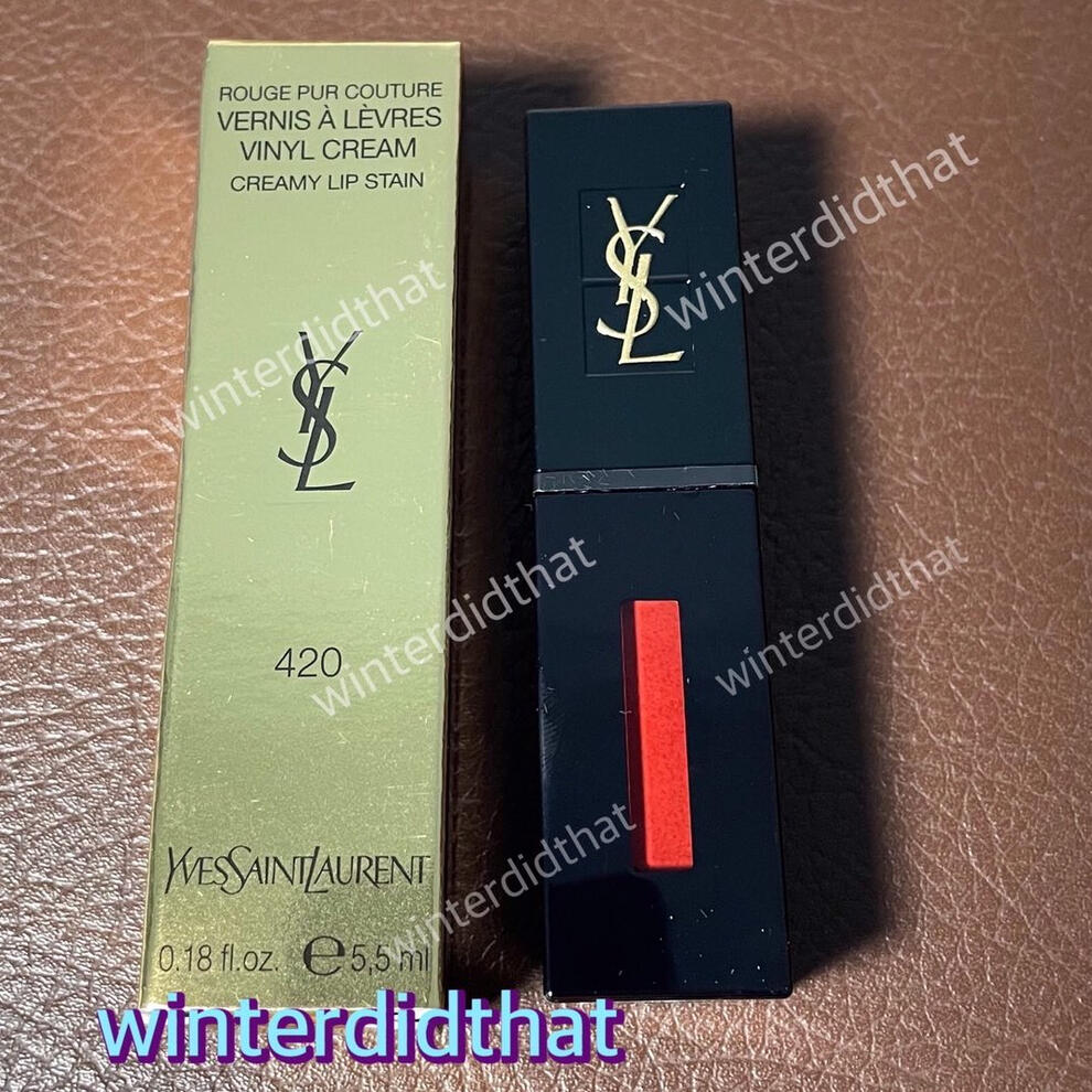 YVES SAINT LAURENT x aespa vernis à lèvres vinyl cream